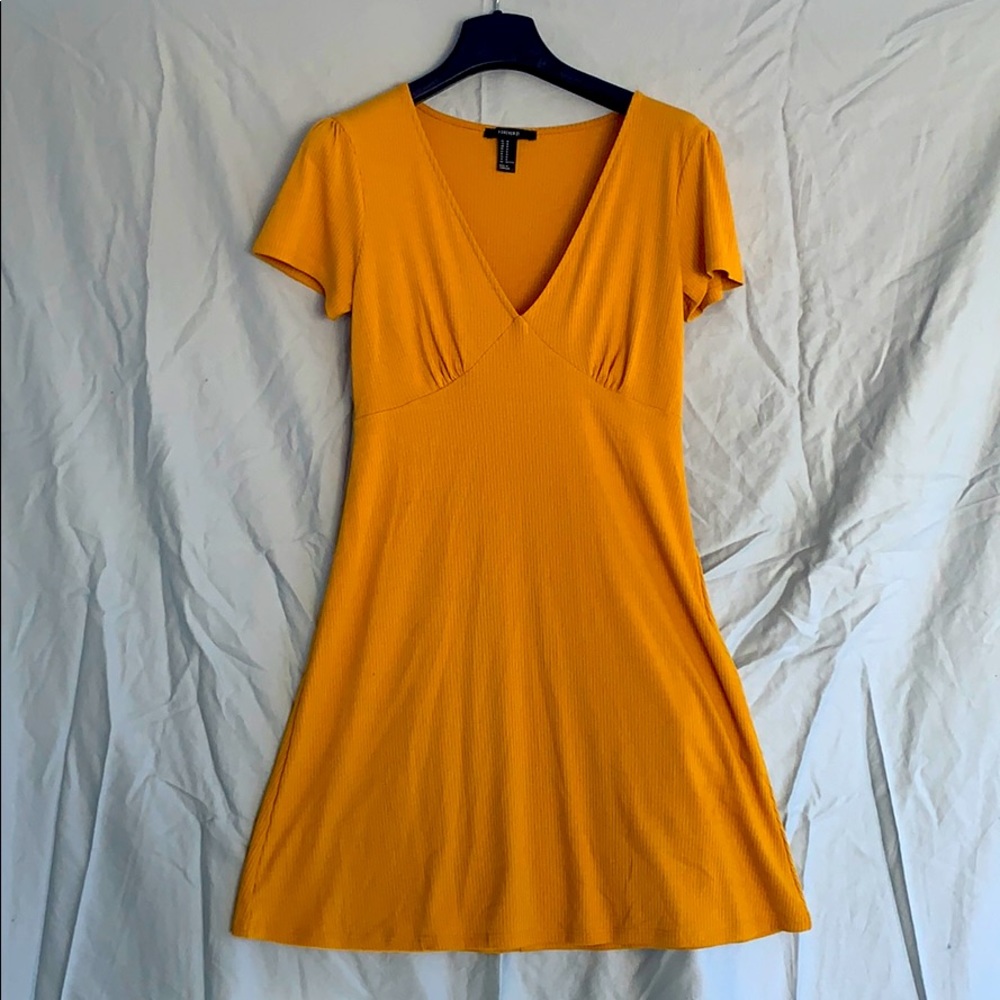 Forever 21 mustard yellow mini dress